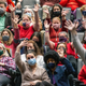 Attendees of a Virginia School Board meeting to discuss whether “sexually explicit” books should be banned at county schools in November 2021.